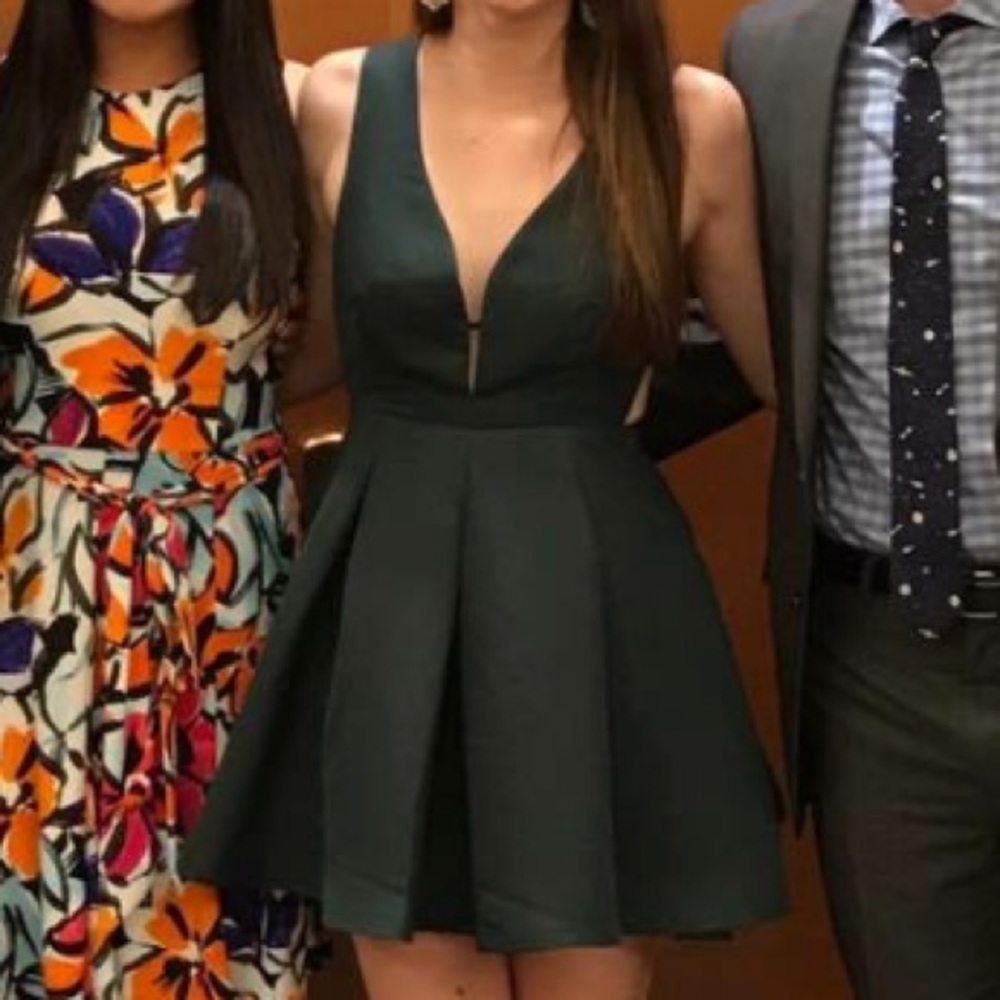 Tobi Hot & Delicious Hunter Green Formal Dress